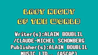 The Last Night of the World KARAOKE (Ms. Saigon) The Last Night of the World KARAOKE (Ms. Saigon)