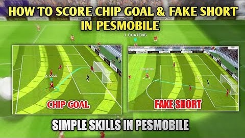 PESMOBILE SIMPLE SKILLS|HOW TO FAKE SHORT ON PESMOBILE|HOW TO CHIPGOAL SCORE ON PESMOBILE|PES SKILLS