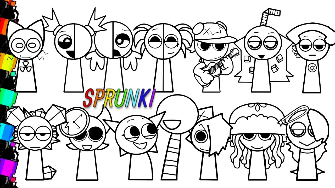 NEW Incredibox Sprunki Coloring Page | Coloring New Sprunki OC, Retake ...