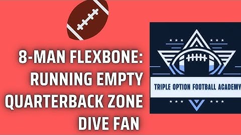 8-Man Flexbone: Running Empty Quarterback Zone Dive Fan 