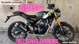 Problems on Triumph Scrambler 400X | First service experience | Stalling issue?| Engine Tappet issue