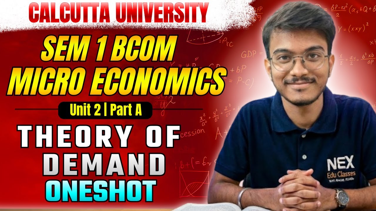 Theory of Demand Unit 2 | Part A | One Shot Microeconomics | Semester 1 ...