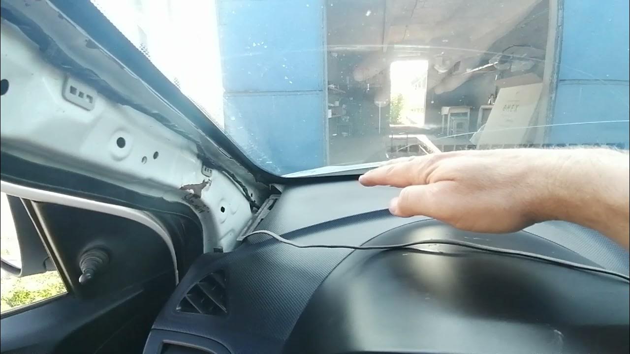 Как снять лобовое стекло солярис Устраняем скрип пластиковой накладки на лобовом стекле! Hyundai Elantra (6G),