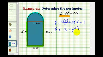 Example Determine Perimeter Involving a Rectangle and Circle