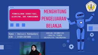 Tugas/Ujian Mahasiswa #3 : Algoritma dan Pemrograman Menghitung Pengeluaran Belanja