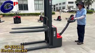 GP-ESG115 1.5 Ton Electric Stacker | Warehouse Pallet Lifting Equipment