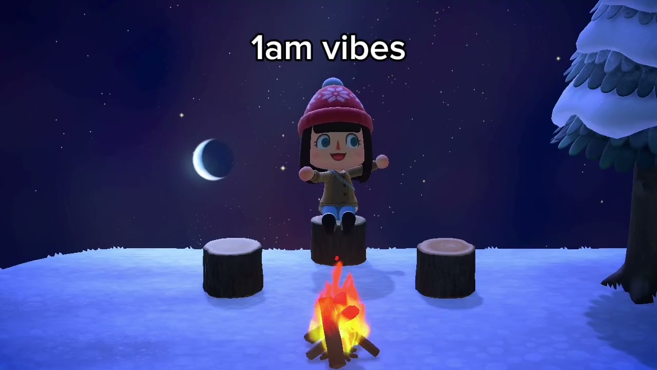 Playing Animal Crossing at 1 AM