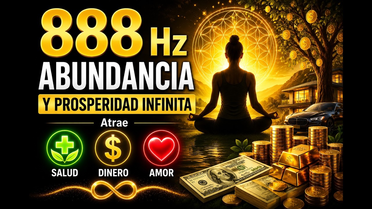 888 Hz ABUNDANCIA y PROSPERIDAD INFINITA 💫 Atrae Salud, Dinero y Amor ️ ...
