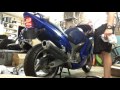 CBR1100XX exhaust comparison stock to Scorpion