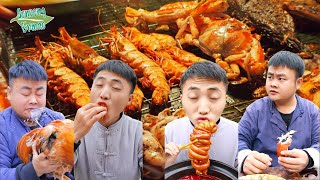 Spicy River Snails Rice Noodle & Rabbit with Chili | TikTok Funny Mukbang | Songsong and Ermao