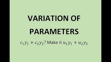 Variation of parameters (full lecture)