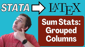 Formatted Latex Sum Stats Tables Directly from Stata Using Sub-Samples