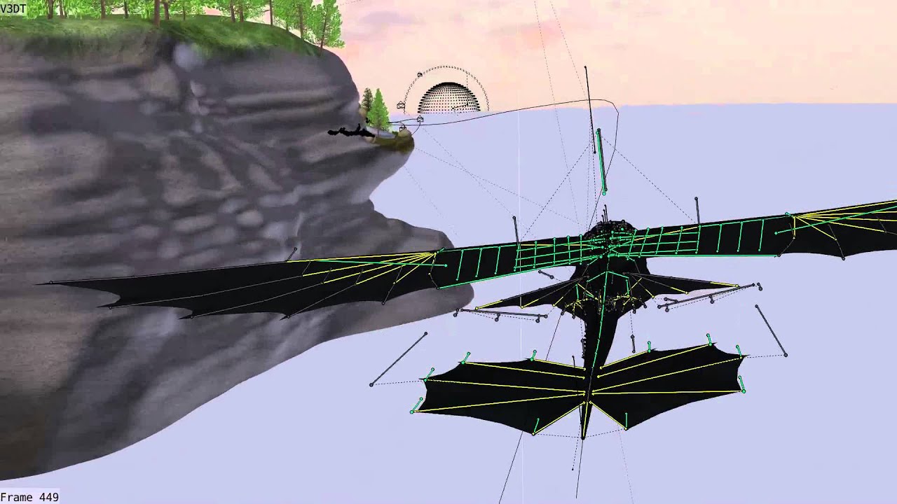 Night Fury Flight Animation Test. - YouTube