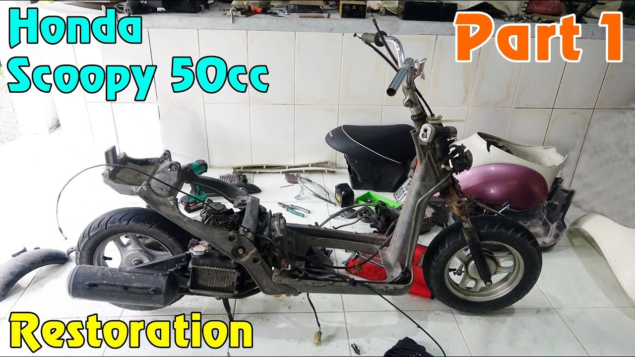Honda Scoopy 50cc Restoration - Part 1 - YouTube Honda Scoopy 50cc Restoration - Part 1 - YouTube