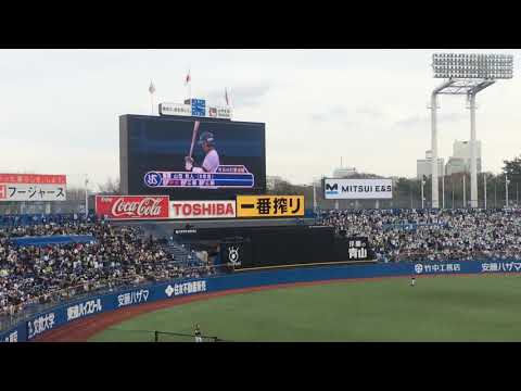 山田哲人、満塁からの2点タイムリーヒット！対ホークス