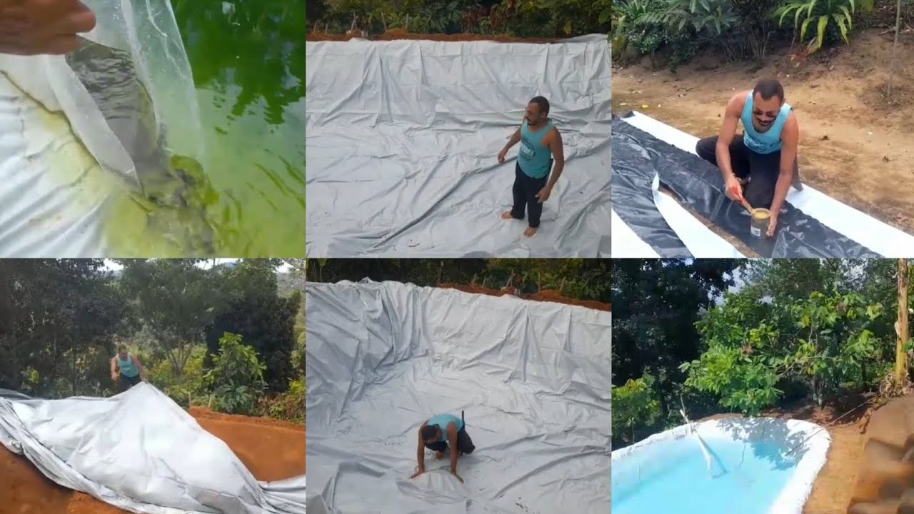 IDEIA DE GÊNIO: DICA MUITO FÁCIL PARA FAZER TANQUE DE PEIXE COM LONA. MUITO SIMPLES!