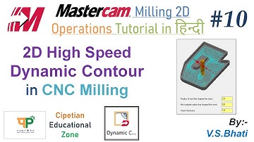 Mastercam Mill 2D - Dynamic Contour Operation || 2D High Speed || Rest Material Cutting