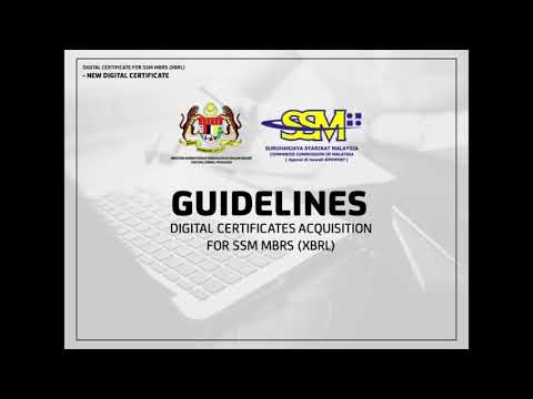 MBRS SSM : Video Tutorial - Digital Certificate Acquisition for SSM-MBRS
