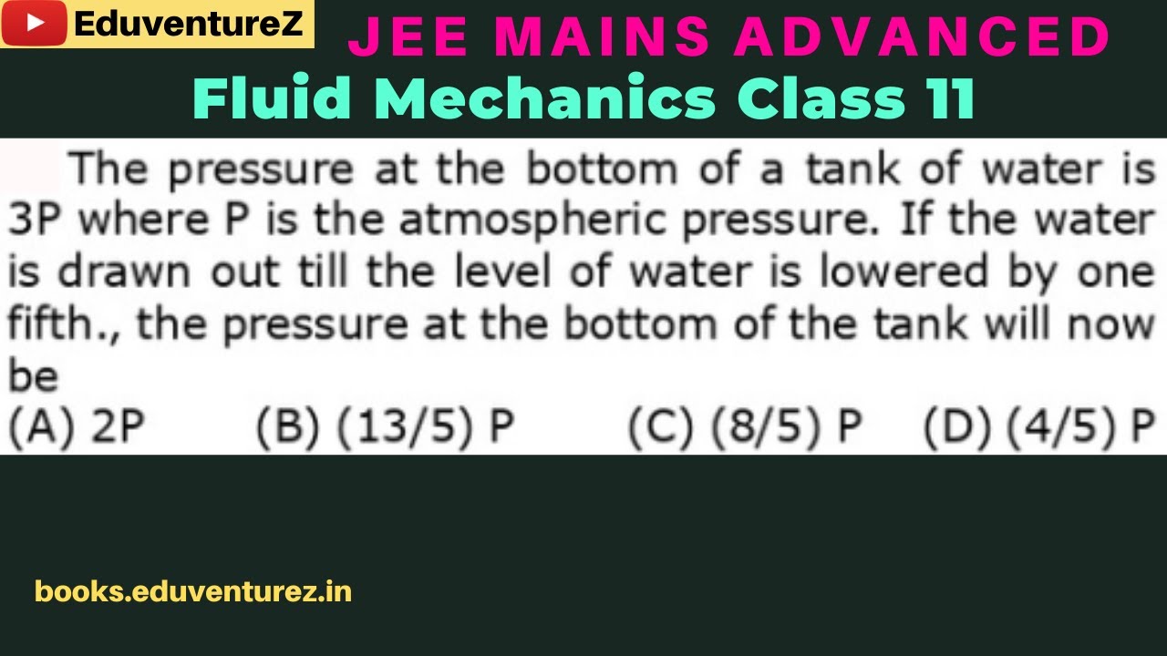 The pressure at the bottom of a tank of water is 3P where P is the