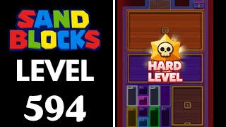 Sand Blocks: Drop Puzzle Level 594 Walkthrough