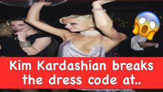 Kim Kardashian breaks the dress code at Paris Hilton's Christmas party