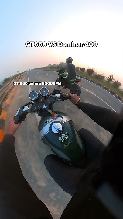 Dominar 400 VS GT650 😨 | Drag race | #dragrace #dominar400 #bajaj #royalenfield #gt650 #insta360