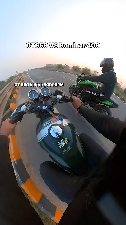 Dominar 400 VS GT650 😨 | Drag race | #dragrace #dominar400 #bajaj #royalenfield #gt650 #insta360