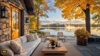 Positive Cafe Jazz For Start New Day | Calm Autumn Jazz At Fresh Lake Morning For Positive Mood screenshot 4