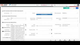Convert Purchase Request (PR) to Purchase Order (PO) - HAL ERP