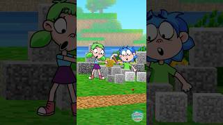 Escape the Zombie Chase! 🧱 Learn Teamwork in Minecraft World #englishforkids #playpretend