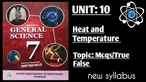 Science Class 7th|in Pashto|Ch#10|Heat and Temperature| Kpk Textbook|Mcqs|