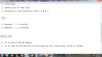 lock object and serach help in data dictionary
