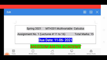 MTH201 Assignment 1 Complete Solution with Urdu details Spring 2021