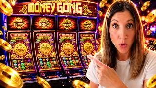 I got it!! 😮  Trying my luck in the high limit room 🎰 Money Gong slot screenshot 5