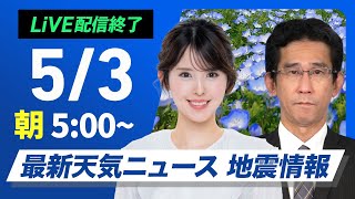 ウェザーニュースの配信のサムネイル画像