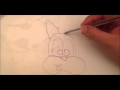 How to draw a simple cartoon bunny