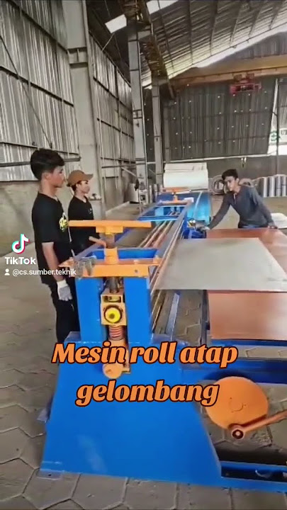 mesin roll gelombang 9 seng / galvalum.