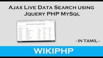 Ajax Live Data Search using PHP with MySQL
