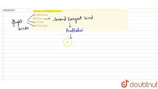 Whichis a flightless bird ? (a) Albatross \n\n(b) Emu \n\n(c) Crane \n\n(d) Flamingo | 12 | AVES... screenshot 2