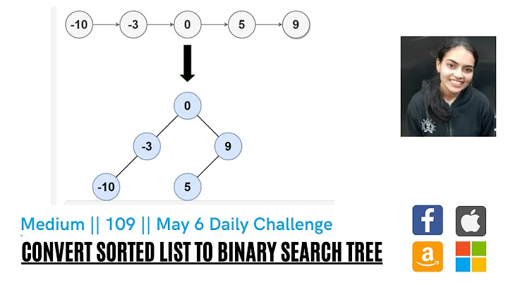 109. Convert Sorted List to Binary Search Tree || Code + Explanation + Example Walk through