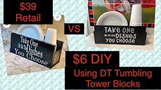 DT Tumbling Tower Paper Plate Holder DIY