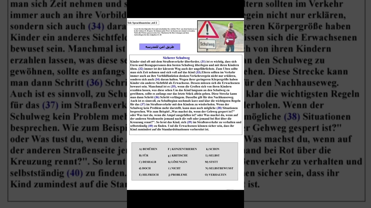 TELC B2 Sprachbausteine Teil 2🔥 Full Questions with Answers #TelcB2 #Sprachbausteine#shorts #deutsch