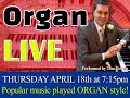 Organ live  music concert with tom horton