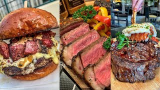 ASMR Taste Sensation: Juicy Meat, Crispy Fries & Fresh Veggie Treats