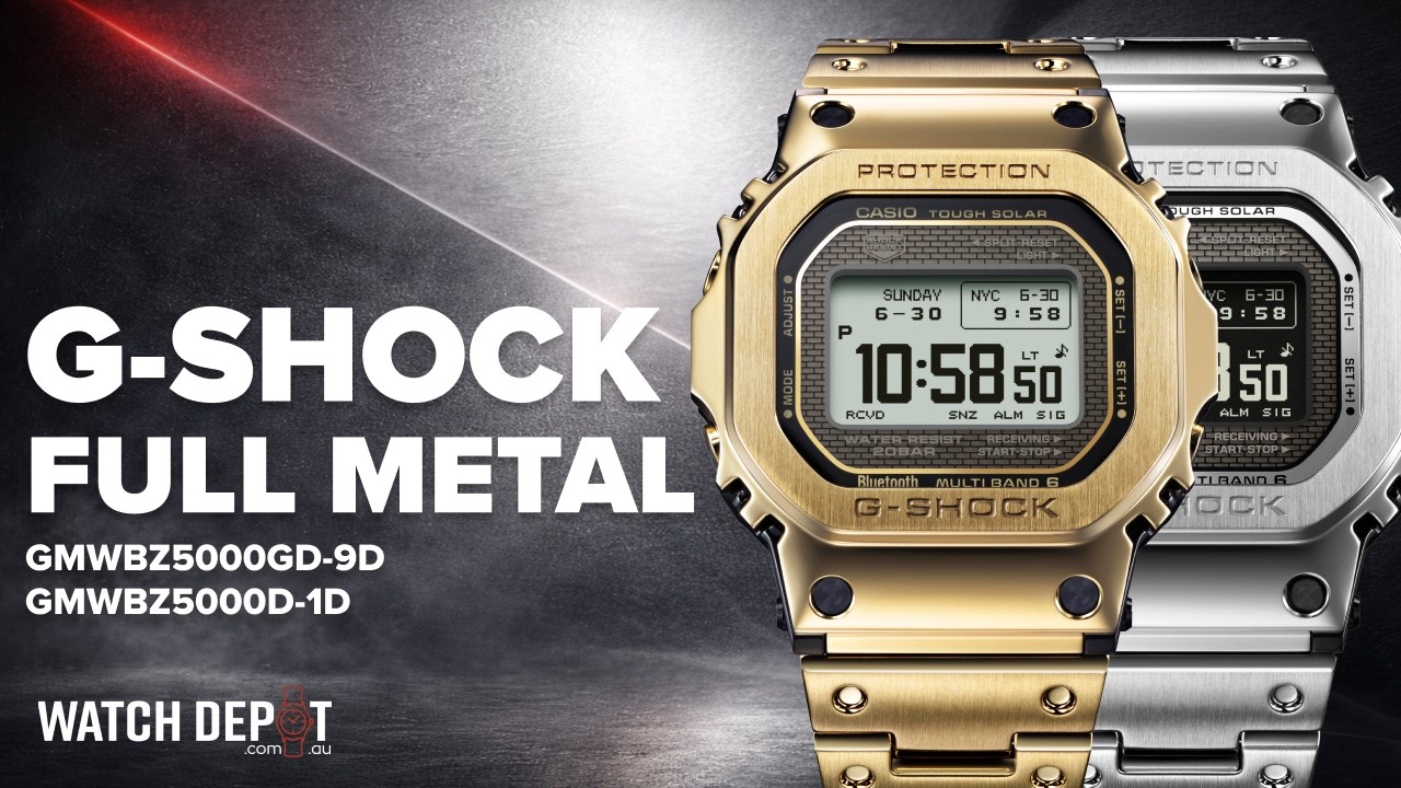G-SHOCK G-STEEL Full Metal Square Silver & Gold GMW-BZ5000D-1D