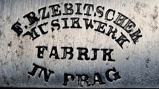 F. RZEBITSCHEK MUSIKWERK FABRIK IN PRAG, Spieluhr 2 Musikstücke, VERDI, music box 2 airs, Prag 1866