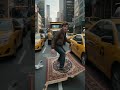 #magic carpet weaving through city traffic