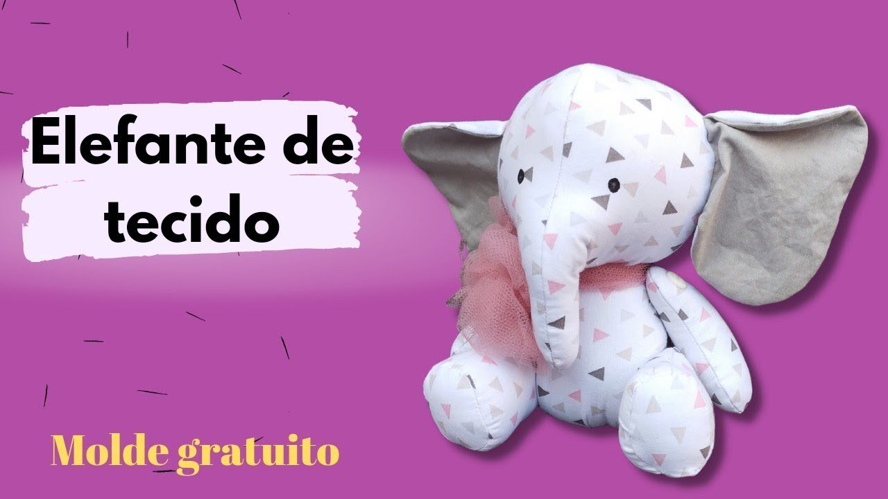 🔴 Elefante de tecido muito fofinho