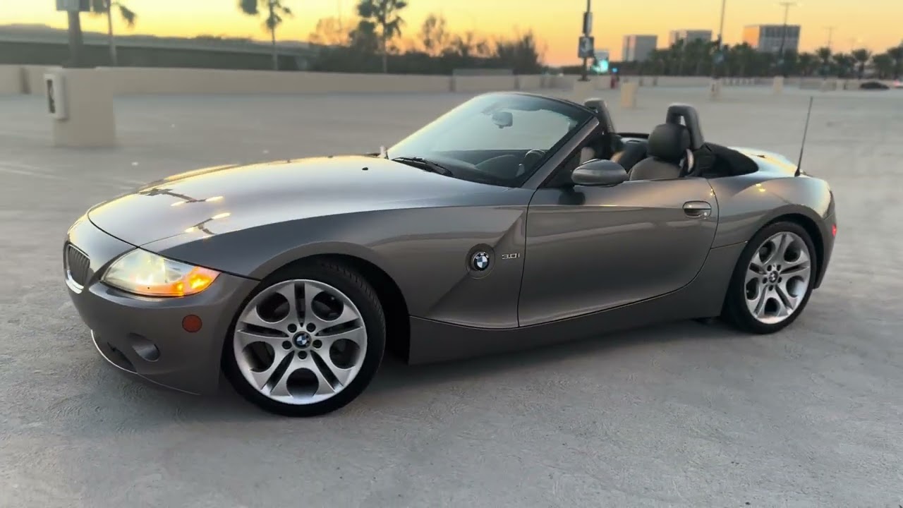 2005 BMW Z4 Convertible top down 
