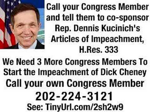 TODAY! 7/23/07, CALL and Help Them Get Impeachment Started